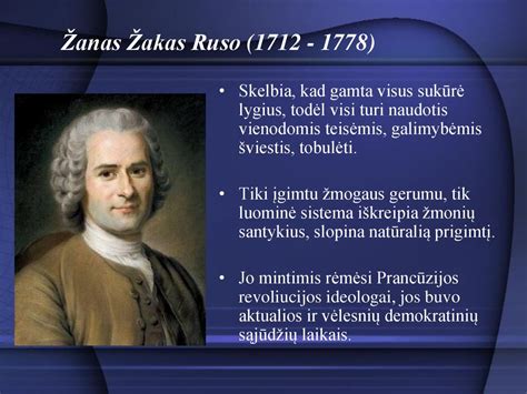 Žano Žako Ruso portretas ir gamtos motyvai