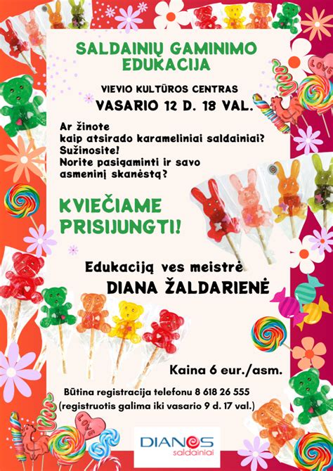 Saldainių vaivorykštės eksperimento vaizdas