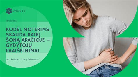 Simbolinis paveikslėlis, vaizduojantis kraujavimą ir skausmą pilvo apačioje