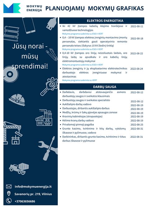grafikas su mokymų valandomis