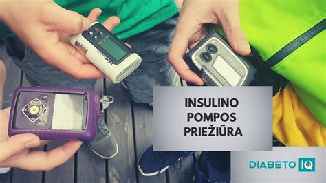 Insulino pompos ir injekcijų iliustracija