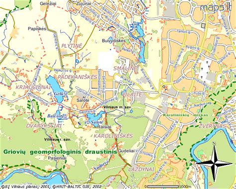 Žemėlapis: Vilniaus Pilaitės mikrorajono darželiai ir jų artumas gyvenamiesiems rajonams
