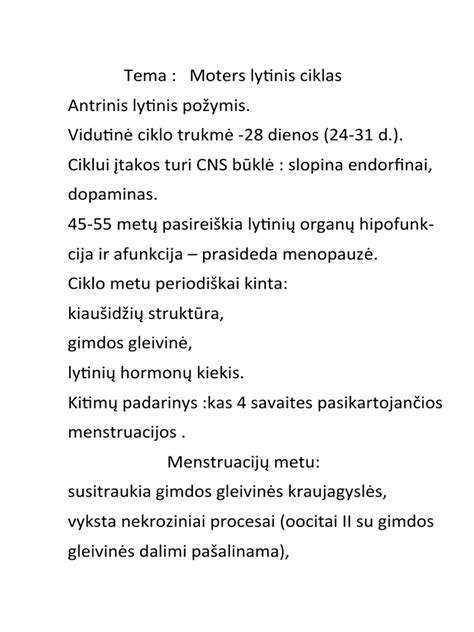Moters lytinis ciklas
