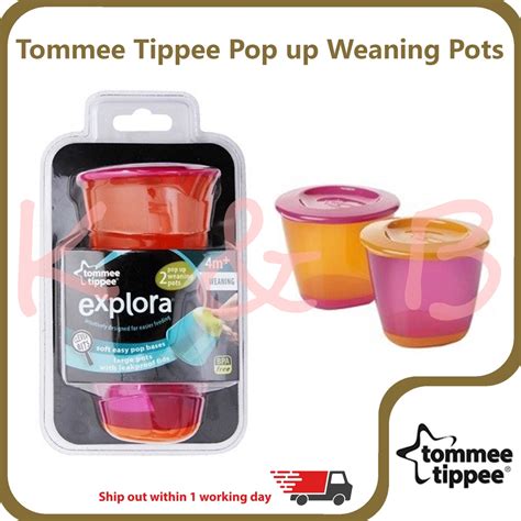 Tommee Tippee Explora Pop Up Weaning Pots ir kiti priedai