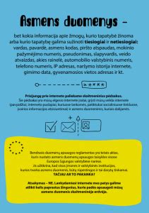 Schema, kaip apsaugoti asmens duomenis internete