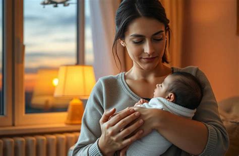 Pora po gimdymo su kūdikiu, vyras atrodo susirūpinęs