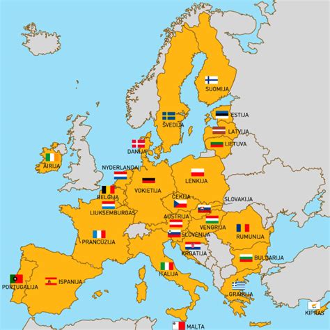 Europos Sąjungos ir Norvegijos sienų žemėlapis
