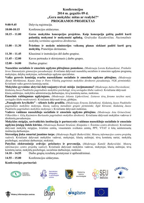 Mokyklos vadovai pristato programos atnaujinimo žingsnius