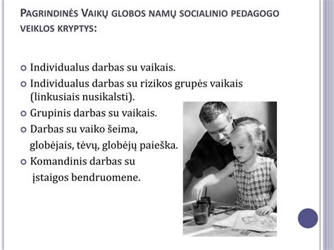 socialinio pedagogo darbas su vaikais