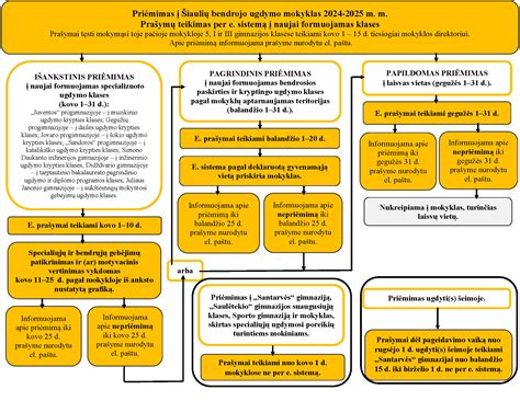 Vaikų priėmimo į ugdymo įstaigas schema