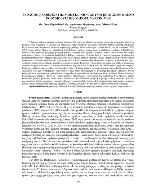 metodinės literatūros apžvalga ikimokyklinio ugdymo specialistams