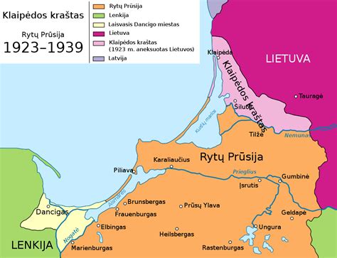 Mikoliškio krašto žemėlapis, rodantis atstumą iki Pumpėnų ir Pušaloto