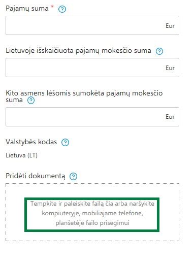 Schema, kaip pridėti dokumentus prie pajamų deklaracijos