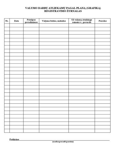 Registracijos eilės lapas ar grafikas