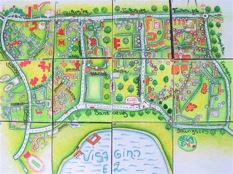 Visagino miesto žemėlapis su lopšelio-darželio „Auksinis gaidelis“ lokacija