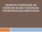 vaiko pažangos fiksavimas