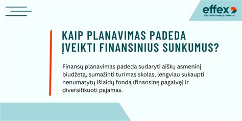 taupumas ir finansinis planavimas