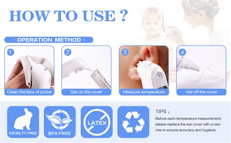 schema of how to use an ear thermometer