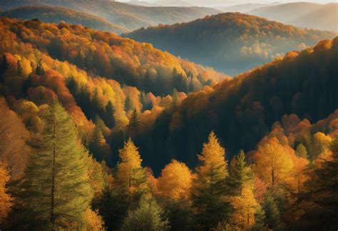 Spalvingas rudens miškas su krentančiais lapais