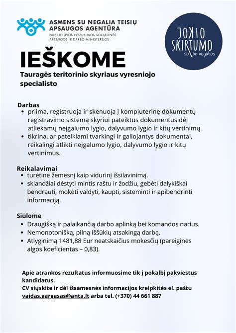 Darbo skelbimai auklėms