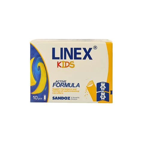 Linex Kids paketėliai supakuoti dėžutėje