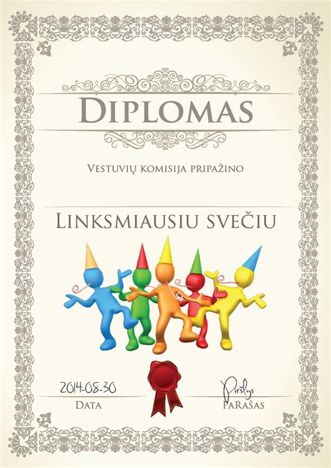 Krikštynų diplomų pavyzdžiai