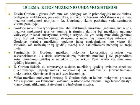 Vaikų muzikinio ugdymo schema