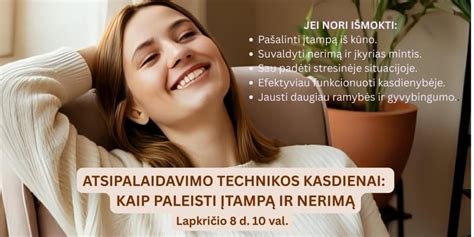 atsipalaidavimo technikos ir ramybė