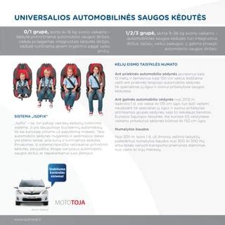 Vaikiškų automobilinių kėdučių klasifikacija pagal svorį ir amžių