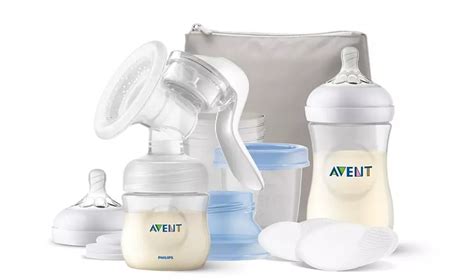 „Philips Avent“ rankinio pientraukio rinkinys ir jo sudedamosios dalys
