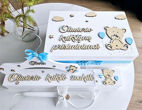 krikštynų atributikos rinkinys su lininiais maišeliais