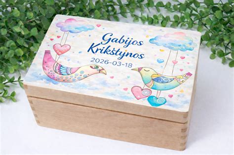 Personalizuota prisiminimų dėžutė krikštynoms