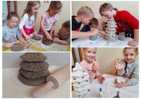 Vaikai dalyvauja keramikos ar menų užsiėmimuose