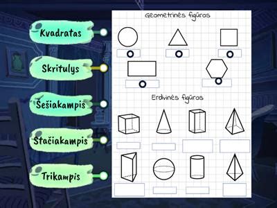 geometrinės figūros ir jų pavyzdžiai aplinkoje
