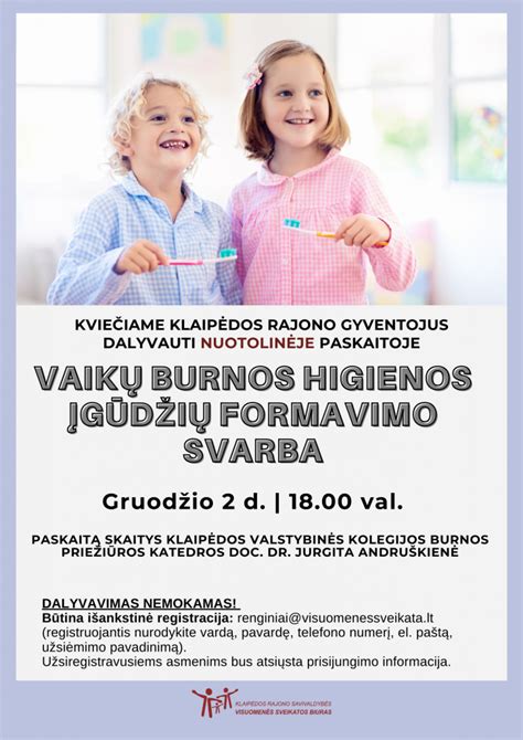 vaikų burnos sveikatos svarba