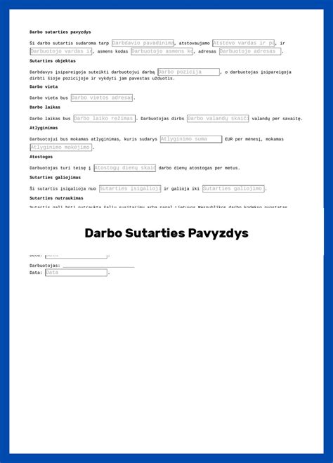 darbo organizavimo schemos pavyzdys