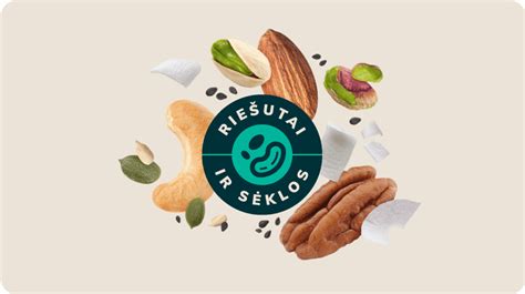 Įvairūs riešutai ir sėklos