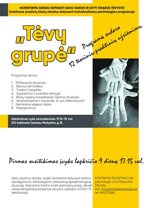 Tėvų grupė diskusijos metu