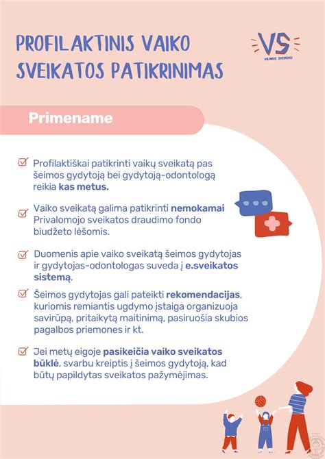 Vaiko sveikatos patikrinimas prieš darželį