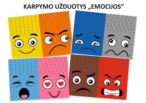Emocijų kubas su užrašytomis emocijomis