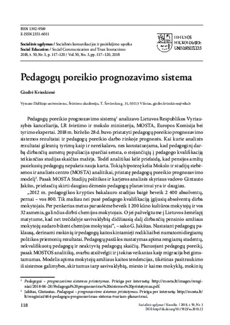 Pedagogų poreikio prognozavimo modelis