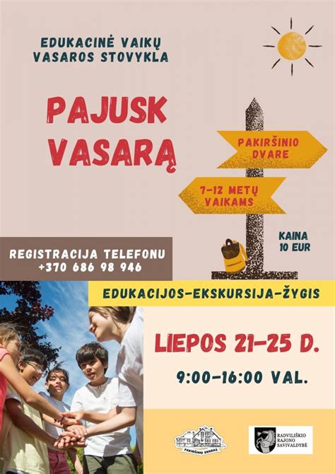 vaikų stovykla vasarą