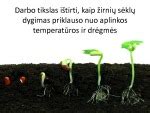 Sėklų dygimas su startinėmis trąšomis