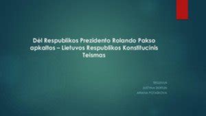Prezidento Rolando Pakso apkaltos chronologija