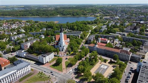 Šiaulių miesto panorama su Talšos ežeru