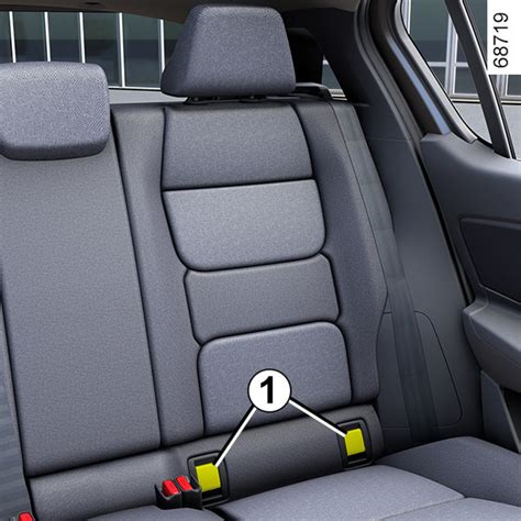 Schematinis automobilinės kėdutės tvirtinimo su Isofix ir diržais pavaizdavimas
