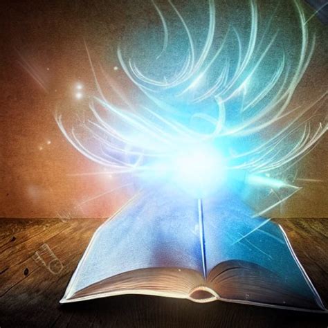 Vaikas su atversta knyga, iš kurios sklinda šviesa, simbolizuojanti vaizduotę ir naujas idėjas