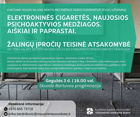Informacinė schema apie mitus, susijusius su psichoaktyviosiomis medžiagomis