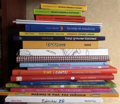 lentelė su lietuviškomis vaikų knygomis