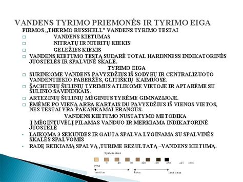 vandens tyrimo priemonės